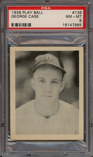 1939 Play Ball #138 George Case PSA 8