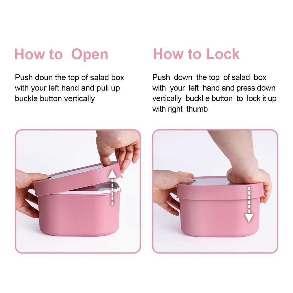 61oz All-in-One Bento Lunch Box with 4 Compartments & Carry Bag for Adults