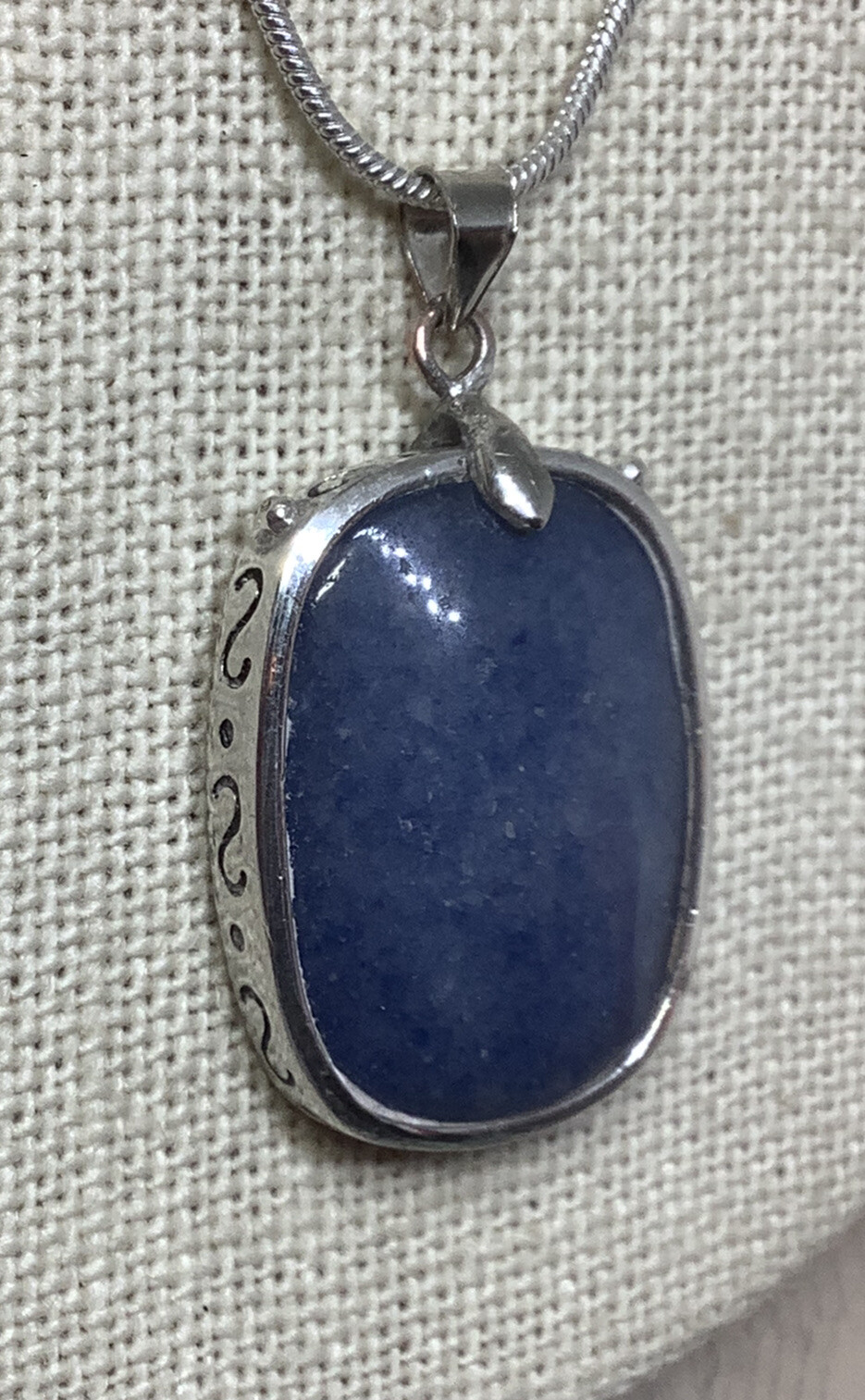 Bezel-Set Rectangular DENIM CHALCEDONY 925 Sterli… - image 7