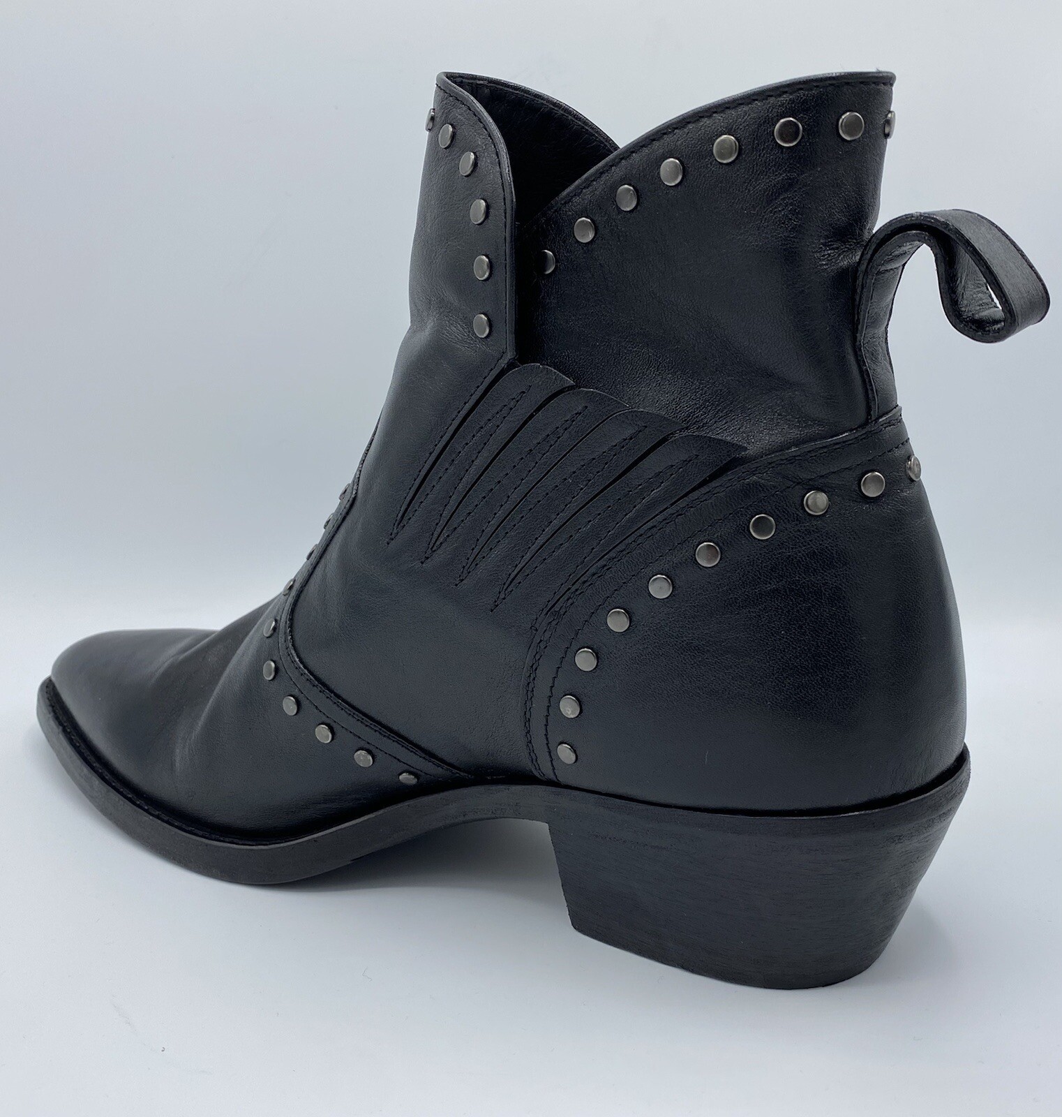 Stivali Saint Laurent in pelle nera con borchie Dakota US 13 $1.500 Made in Italy