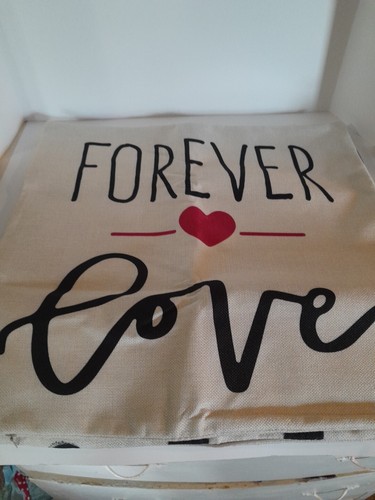 Juego De 4 Fundas Almohadas San Valentín 18x18 COLORES ROJO, NEGRO, BLANCO ROTO - Imagen 3 de 6