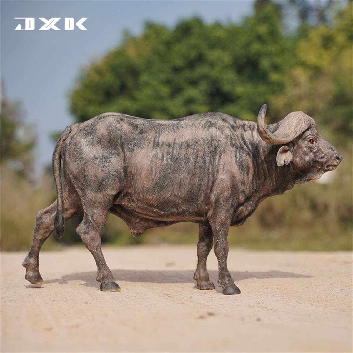 JXK 1/6 Syncerus Caffer Model Wild Animal African Buffalo Soldier
