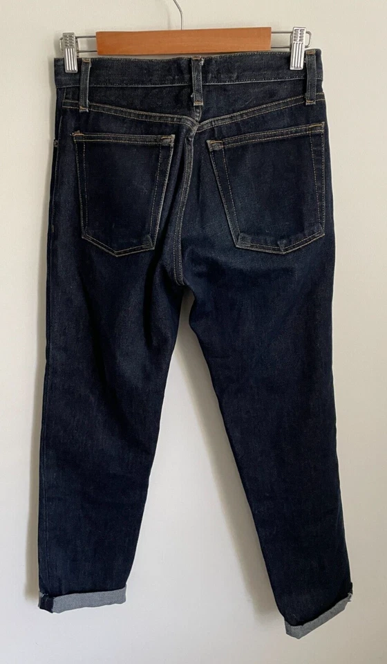 American Apparel Womens Crop Jeans - Size 28 -High Waist Tapered Leg Made in USA - image 3 of 4