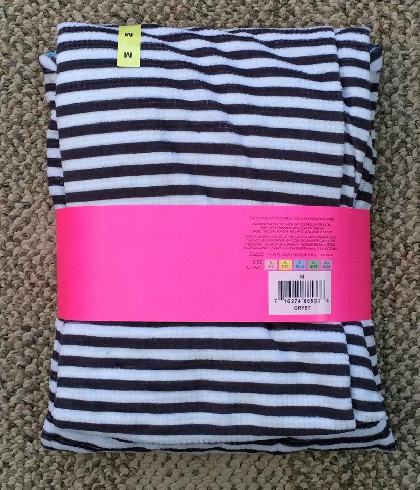 Betsey Johnson Mujer M 8-10 Gris Rayas 2 Piezas Perfecto PJ Polar Pijama Conjunto  Foto 3 de 4