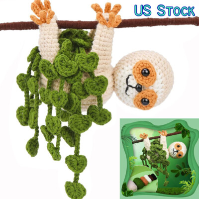 Yarns Crochet Hooks with Sloth Stuffed Toys Crochet Kit for Beginners Kids Gift