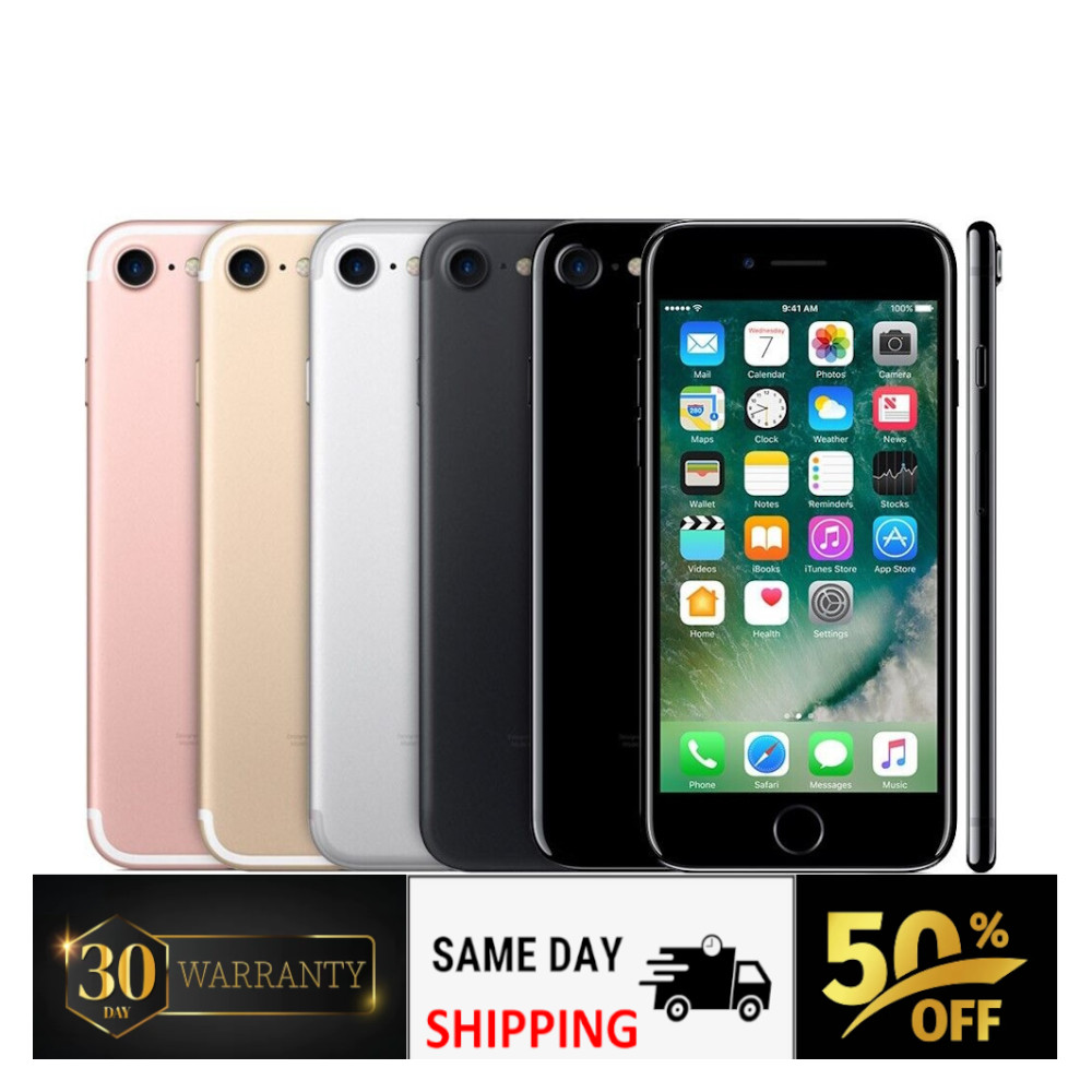 Apple iPhone 7 - 32GB/128GB - Clean IMEI - Verizon Unlocked - Gold/Black/JB