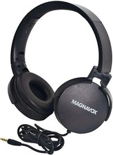 Magnavox MHP5026M Foldable Stereo Headphone with Microphone, Black