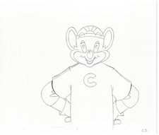Chuck E Cheese Pizza Commercial Production Animation Cel Drawing 2005 C-002