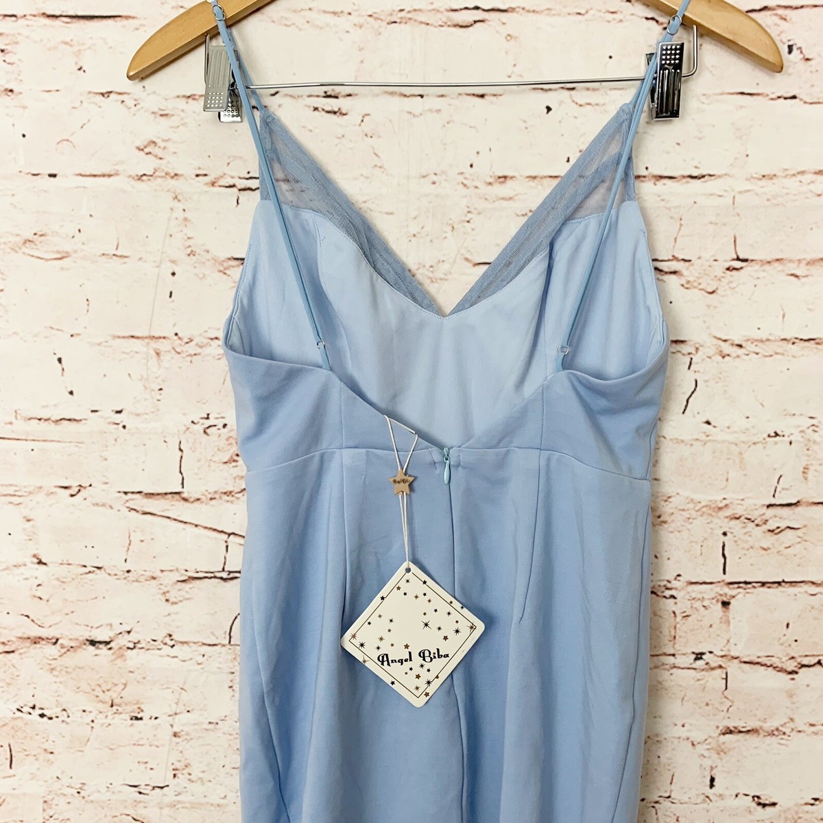angel biba blue dress Indikah by Angel biba Blue Swiss Dot and Crochet Romper NWT- Size S – The  Saved Collection main image 0
