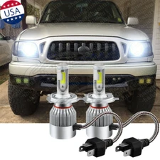 For 1997-2004 Toyota Tacoma Super Bright White LED Headlight Hi/Low Beam Bulbs A