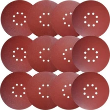 80PCS 9in Sanding Disc Hook & Loop 8-Hole Drywall Sander Paper 60 Grit For Metal