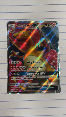 Charizard GX SM60 Full Art Promo Sun & Moon Pokemon Card Red