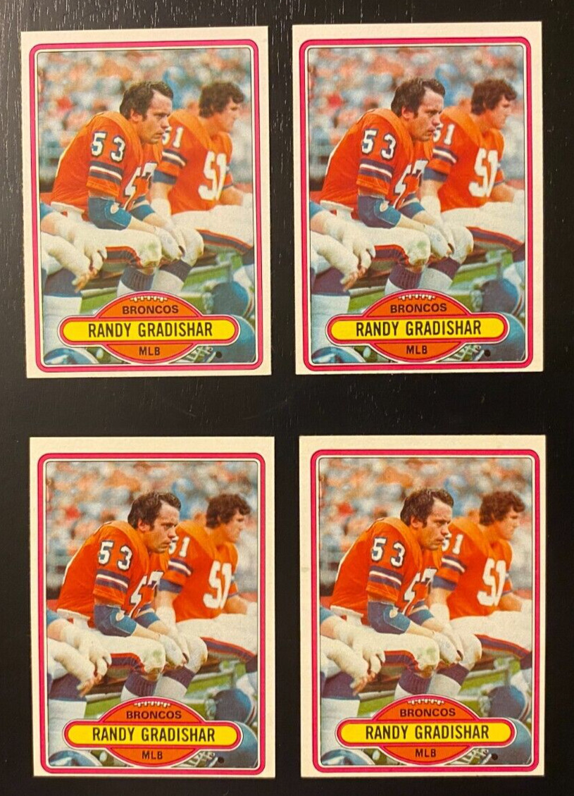 1980 Topps #410 Randy Gradishar Denver Broncos (4) Combine Shipping