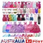 35pcs Items For Barbie Doll Jewellery Clothes Set Accessories Dresses Shoes NEW