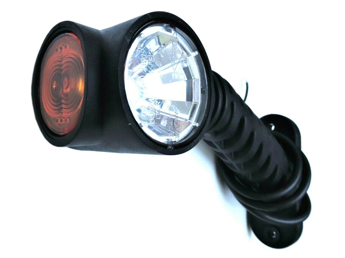 LED Umrissleuchte Rechts, 125 Mm, Für LKW, PKW & Anhänger – Mit E9-Zulassung, 12V/24V, Schwarzes Gummi-Gehäuse