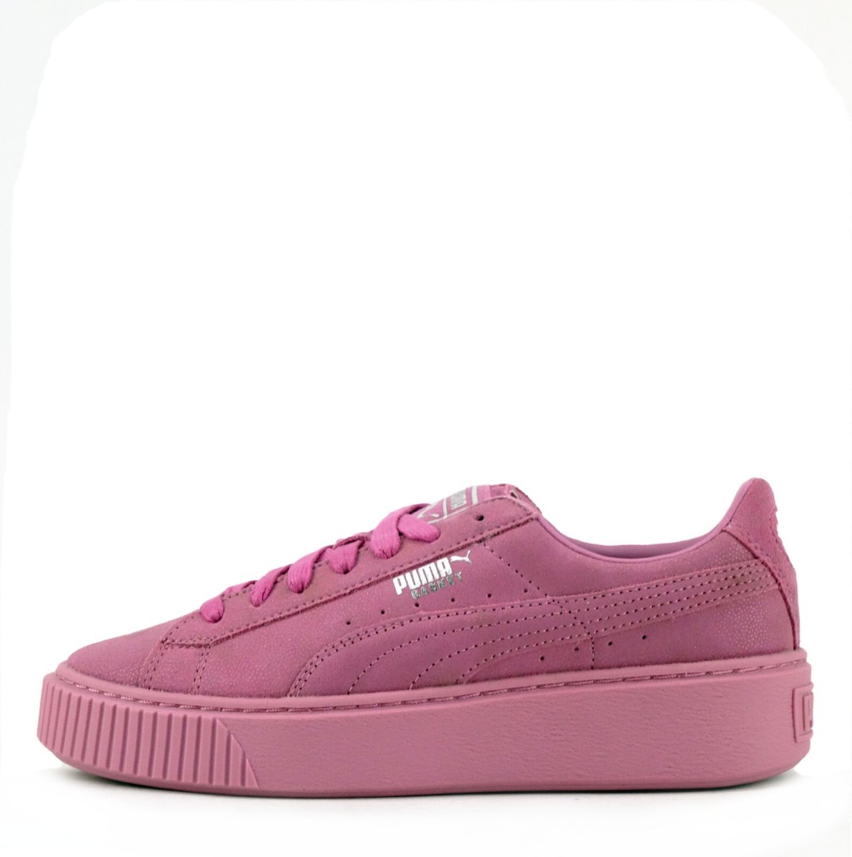 Puma Women s Basket Platform Reset Trainers Shoes Sneakers In Prism Prink