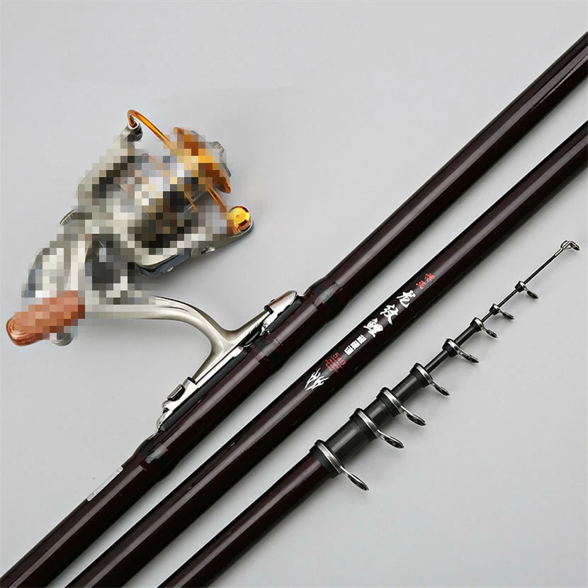Travel carbon telescopic rock fishing rod pole saltwater ISO rod CW:40-80g