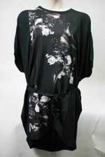 Simply Vera Wang Plus Size Women Black Open Shoulder Bead Dress 0X MSRP $74