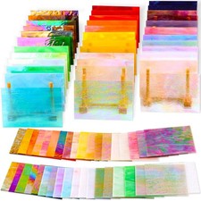36 Sheets Opaque Stained Glass Bulk Variety Pack 4 x 6 Inch Mosaic Glass Tiles