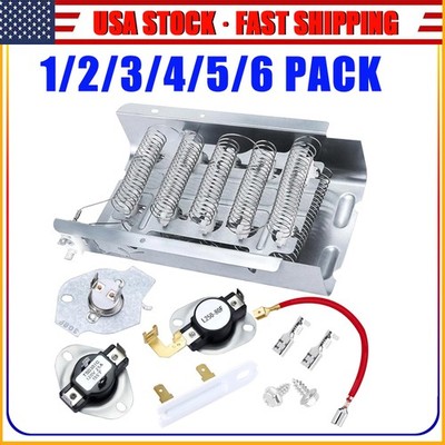 1-6x 279838 Dryer Heating Element for Whirlpool Kenmore Maytag Crosley W10724237