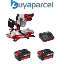 Einhell Cordless 18V Mitre Saw Power X Change +X2 3ah Batteries TE-MS 18/210 LI