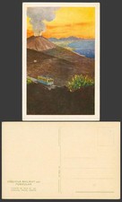 Italien KUNST alte AK Neapel Vulkan Mt. Vesuv Eisenbahn Standseilbahn Straßenbahn