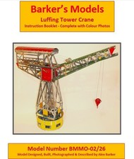 Metal Kit Model Instruction Booklet - Luffing Tower Crane - PDF Version