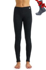 Merino Wool Base Layer Women Pants 100 Merino Wool Leggings Heavyweight, Midw...