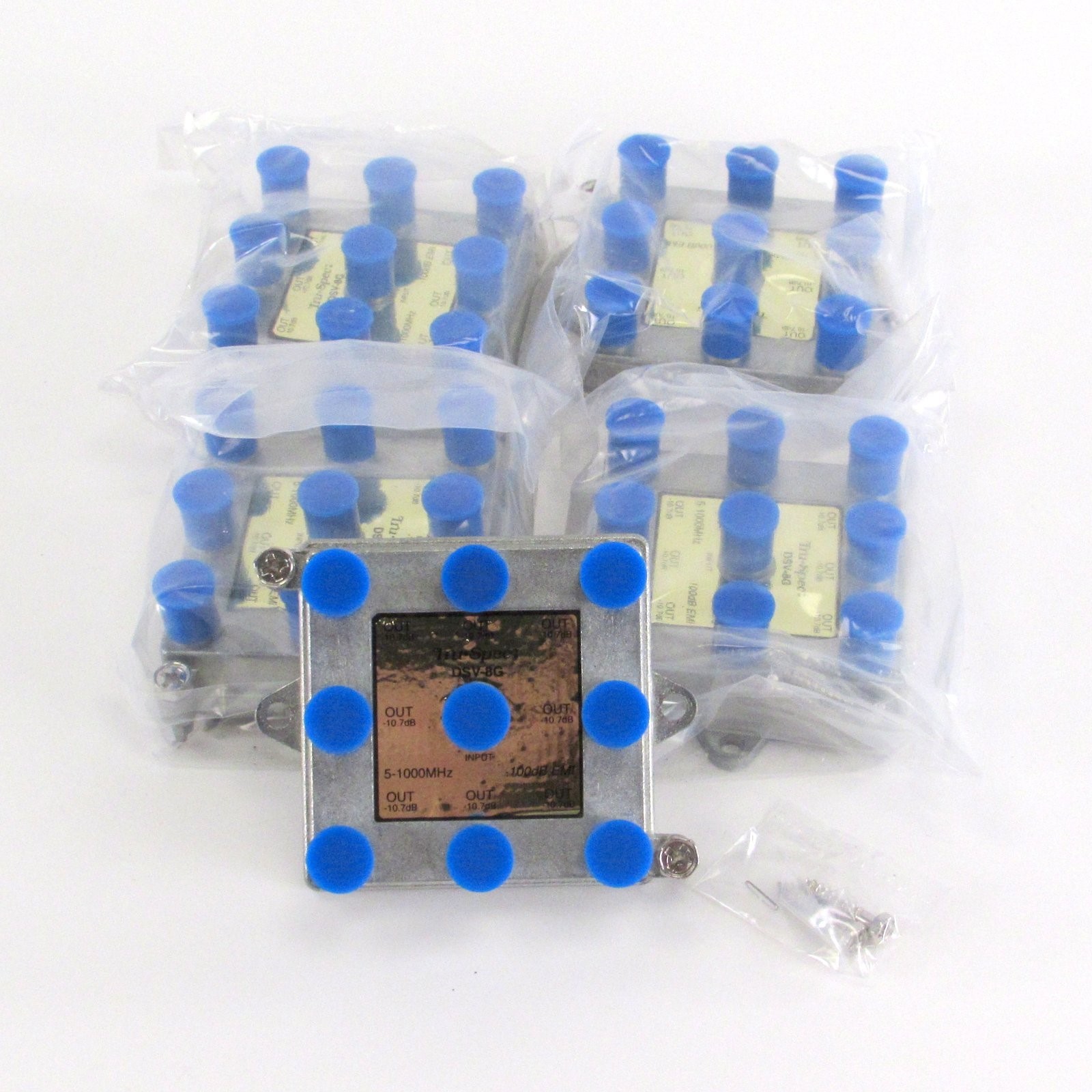 NOS - Lot of (5) Tru-Spec DSV-8G 8-Way Splitter 5-1000 MHz -100 dB EMI
