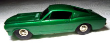 VINTAGE 1968 GREEN ELDON FORD MUSTANG FASTBACK SLOT CAR 1350-12 READ  