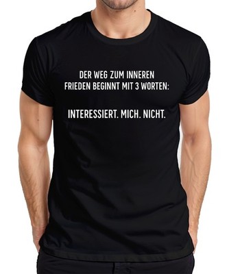 Don't Care Inner Peace Sarcastic Ironic Men's T-Shirt