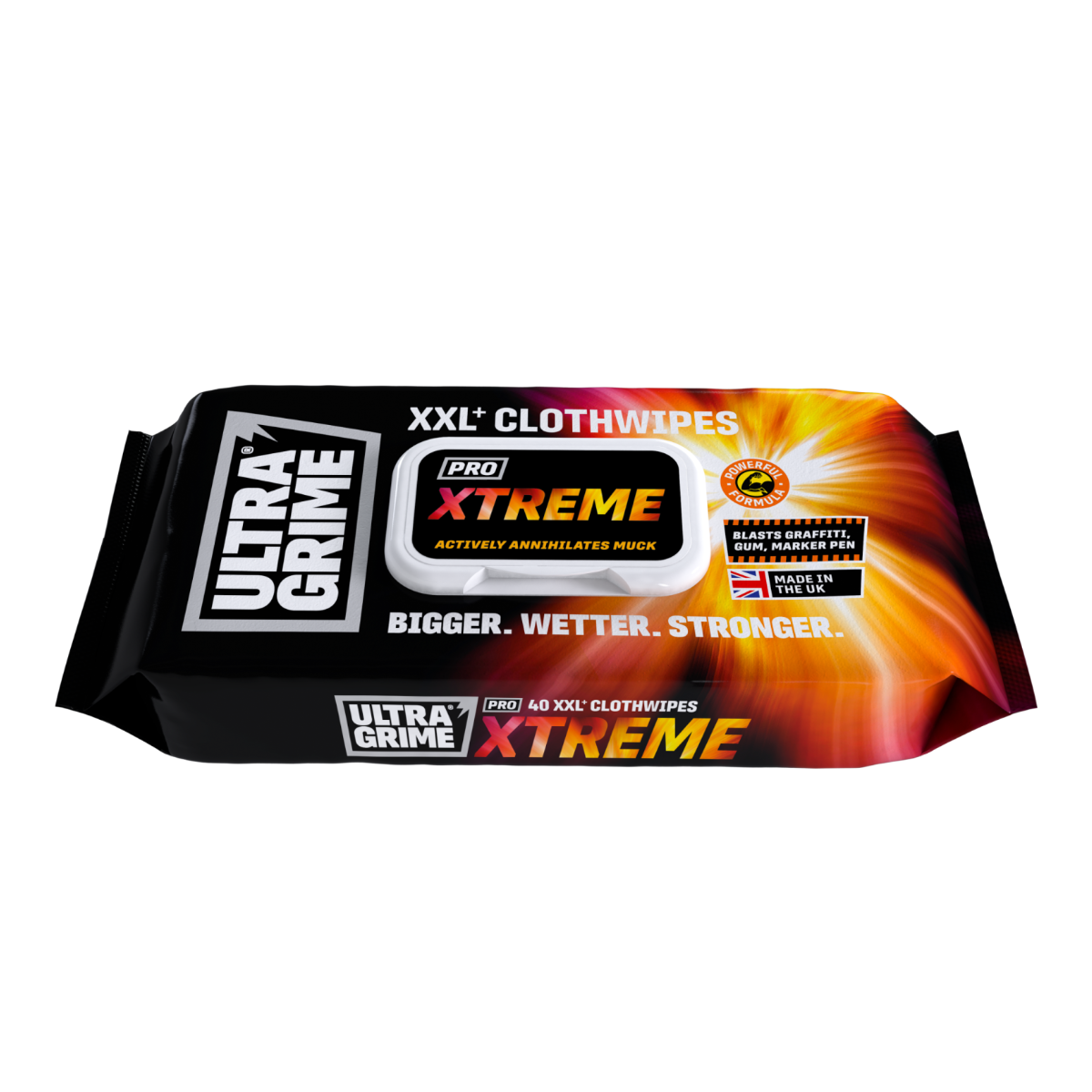 ULTRAGRIME Pro XTREME XXL+ Solvent Clothwipes - Pack of 40