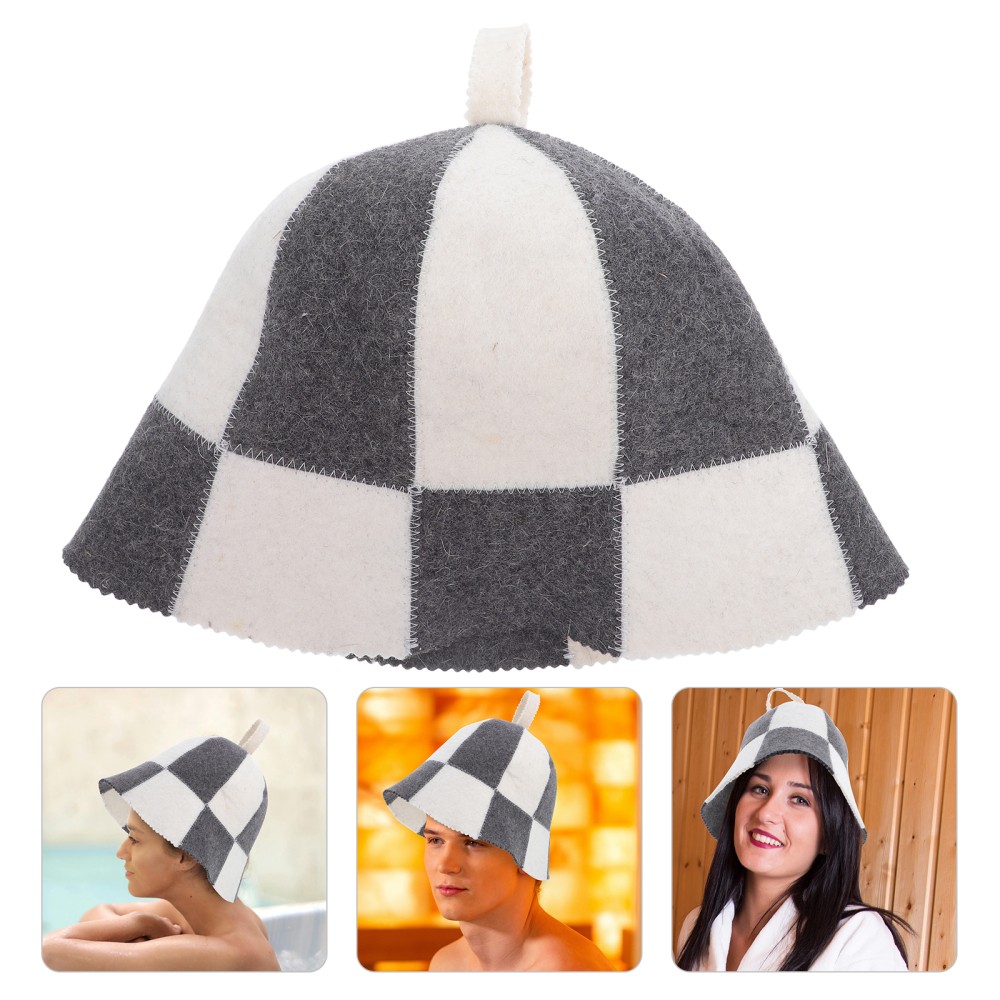 APL Cappuccio doccia in feltro color block signorina sauna cappuccio protettivo per capelli da donna cappello sauna