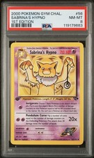 PSA 8 Sabrina's Hypno 56/132 1. Edition Gym Challenge WOTC 2000 Pokemon Karte