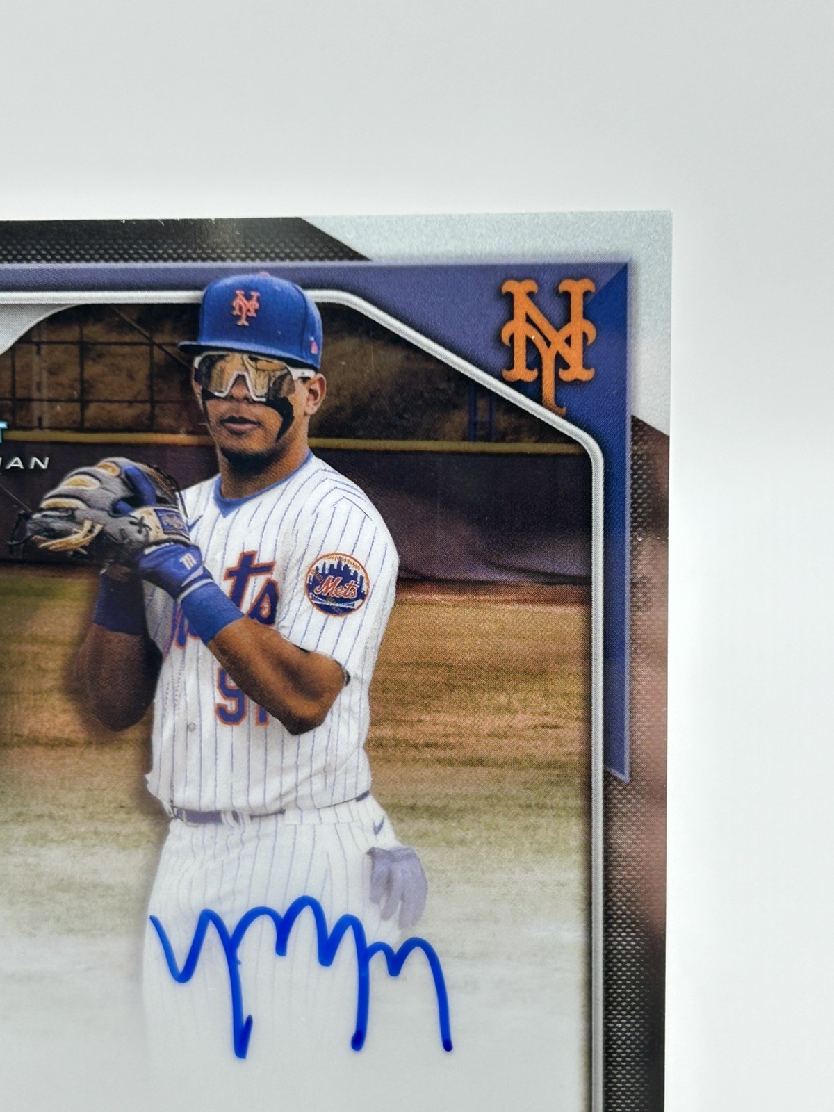 Topps 2024 1st Bowman Chrome Yovanny Rodriguez Auto RC CPA-YR Mets view 4