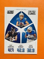2022 Score Fantasy Stars #FS5 Justin Herbert Mark Andrews Austin Ekeler Chargers