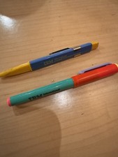 Vintage IBM Ink Pens Working Lot Of 2 1990 Employee International Networking