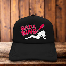 Sombrero de camionero Bada Bing para hombre negro club de caballeros stripper mafia mafia gorra de pelota