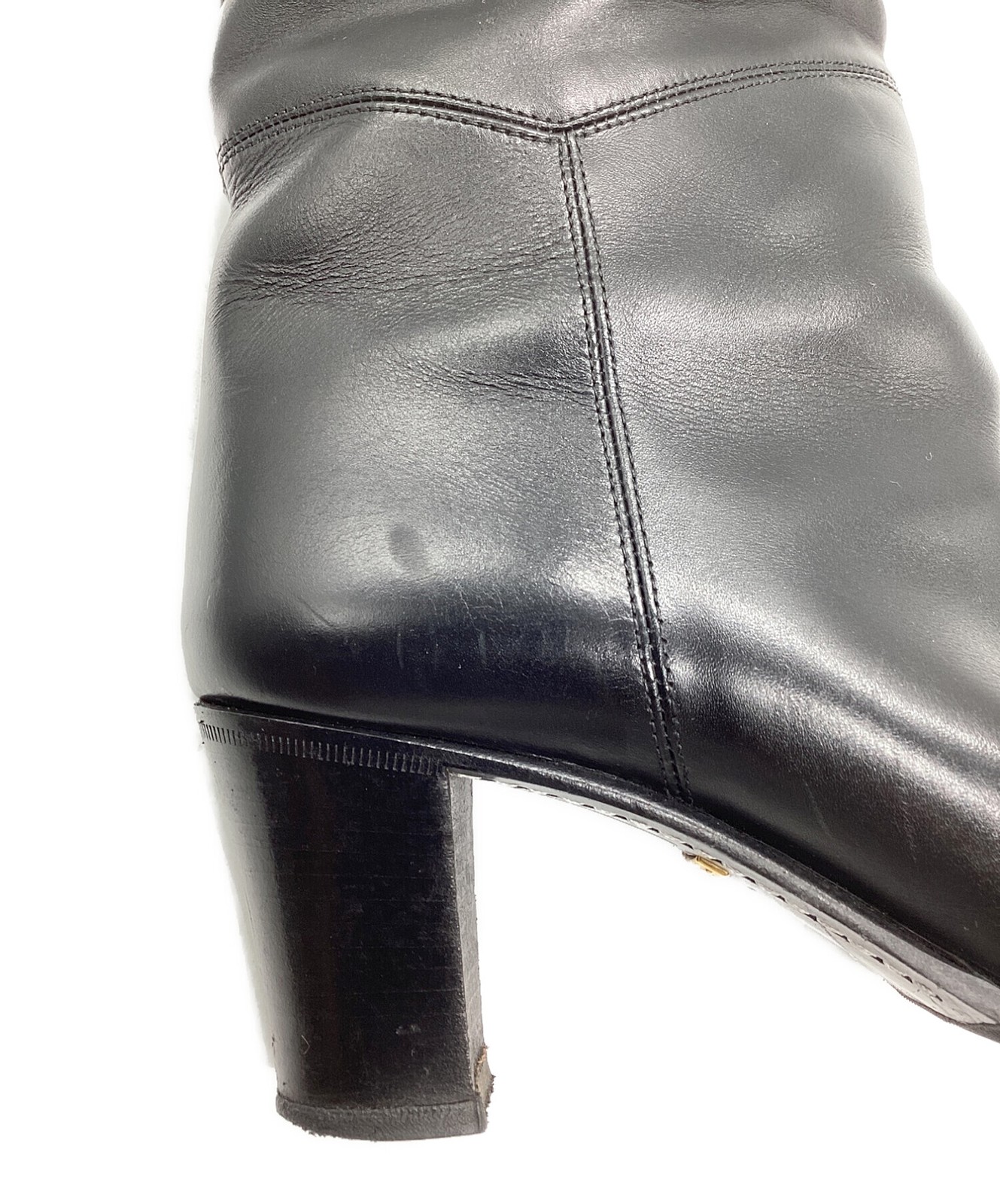 GUCCI August Boots Shoes EU 37 US 7 Leather Black Authentic thumbnail 10