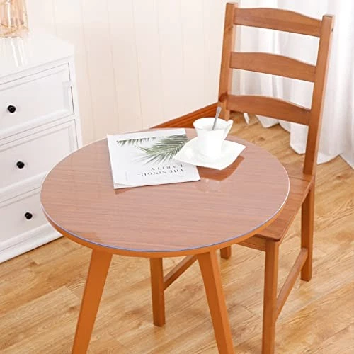 60 Inch Round Clear PVC Table Protector Glass 60" (Round) Round New Clear 1.5mm - Image 4 of 4