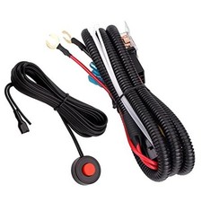 12V Air Horn Wiring Kit with Button Switch Harness Relay - Red button and wire