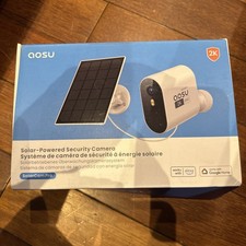 AOSU 2K Solar Security Cameras Wireless Outdoor, 1 pack Solar Cam/White
