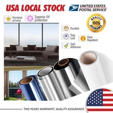 Static Cling One Way Mirror Window Film Privacy UV Blocking Glass Cover office