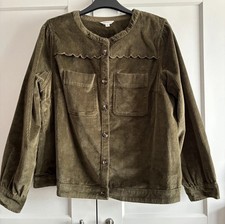 Monsoon olive green corduroy Jacket Size xl excellent used condition 