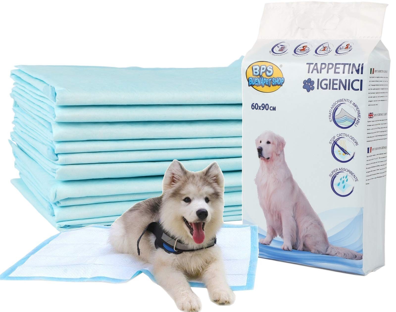 Tappetini per Cani BPS 60x90 - Protezione Sicura in Casa (120pz)