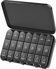 Weekly Pill Organizer 3X a Day, Large Pill Box 7 Day 3 Times a Day with Separate