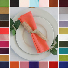 200 Premium Polyester 17x17" TABLE NAPKINS Wholesale Lot Wedding Party Linens
