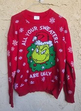 Grinch Holiday Xmas Sweater Size M Unisex
