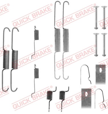QUICK BRAKE Zubehörsatz Bremsbacken 105-0811 für N16 P11 NISSAN ALMERA PRIMERA 2