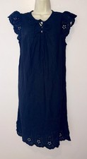 Old Navy Black Eyelet Lace Up Dress #344627 NWT! S Small Tall ST